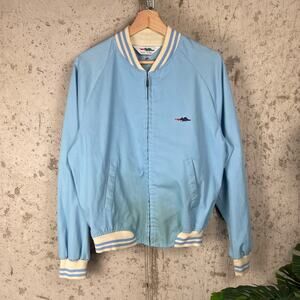 Vintage Sears Braggin’ Dragon Logo Thin Bomber Medium Zip Up Jacket